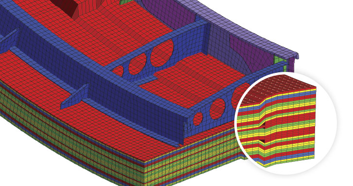 具有可視纖維角的 3D 復合層